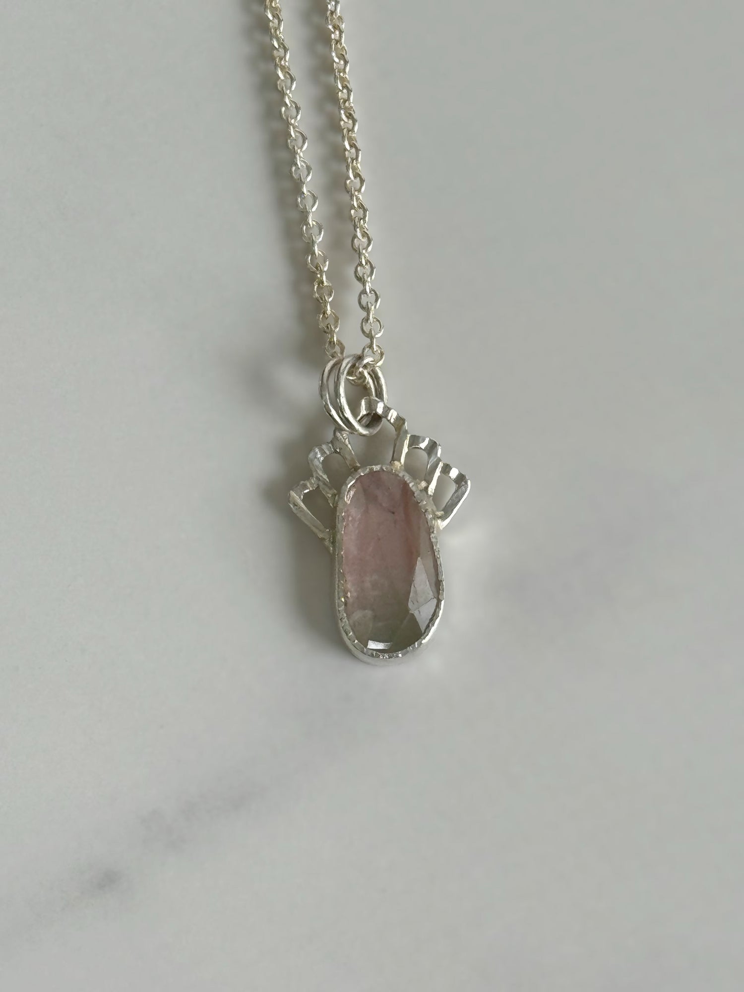 Art Deco Watermelon Tourmaline Necklace