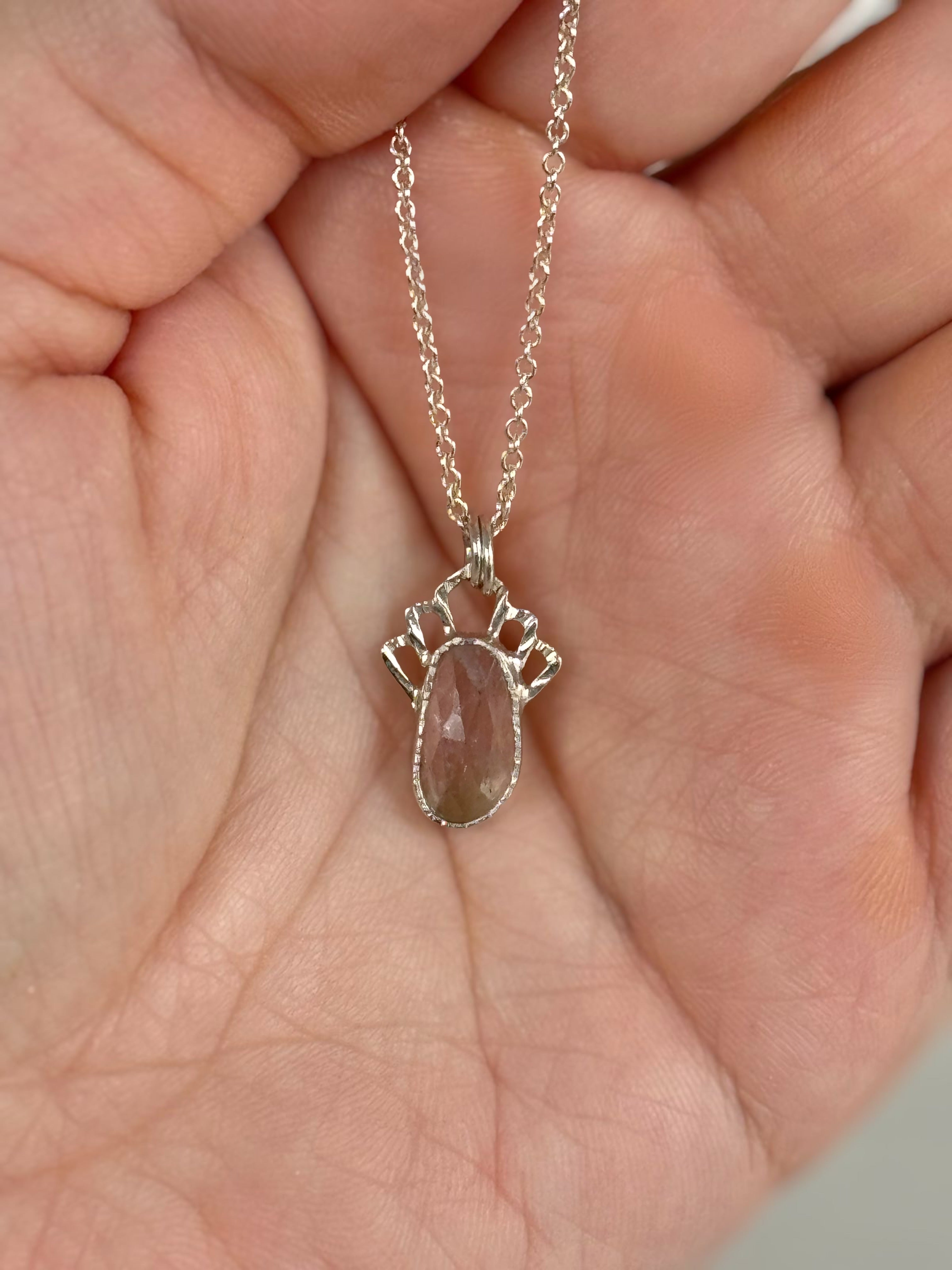 Art Deco Watermelon Tourmaline Necklace