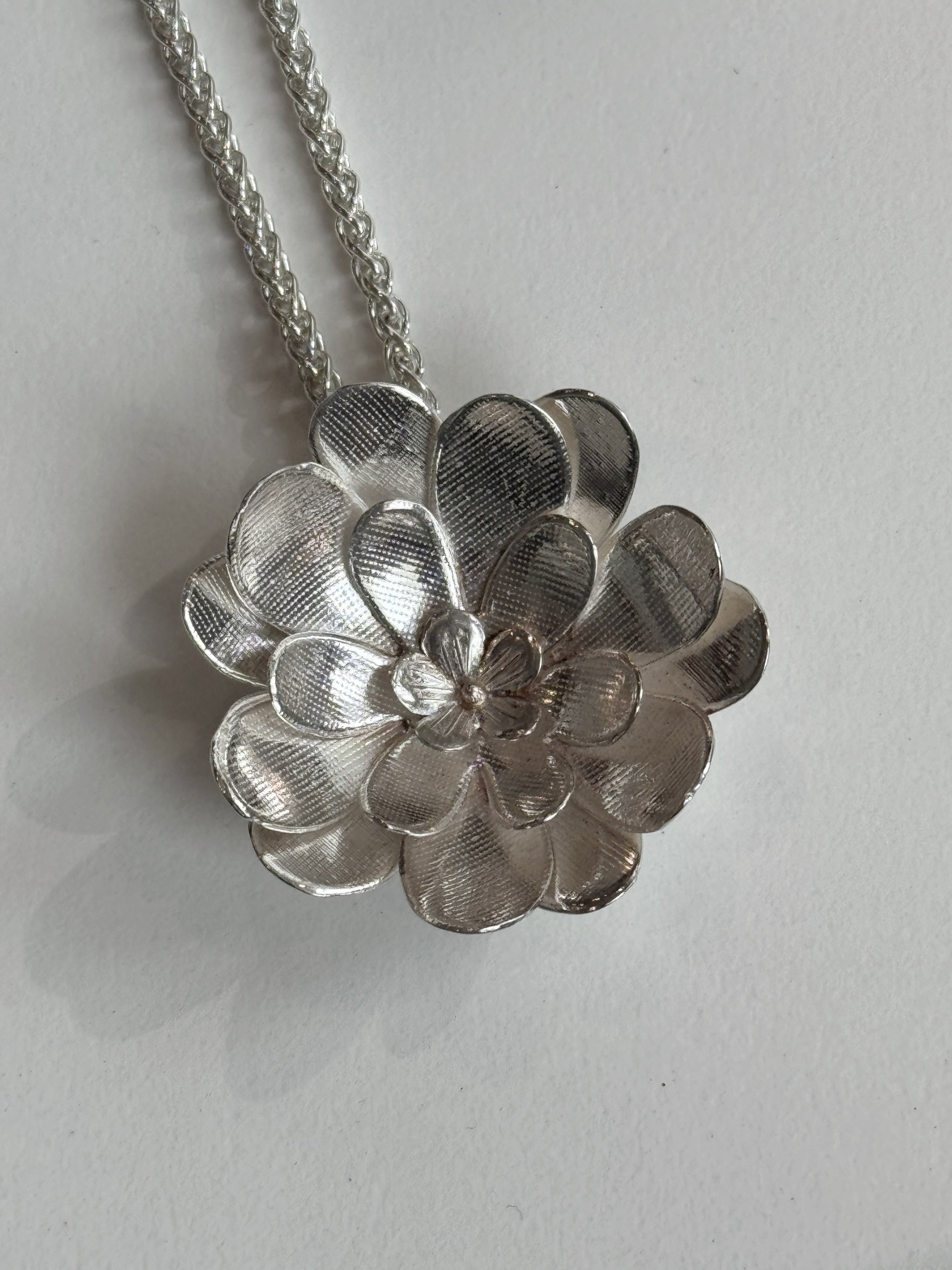 Sterling Chrysanthemum Pendant