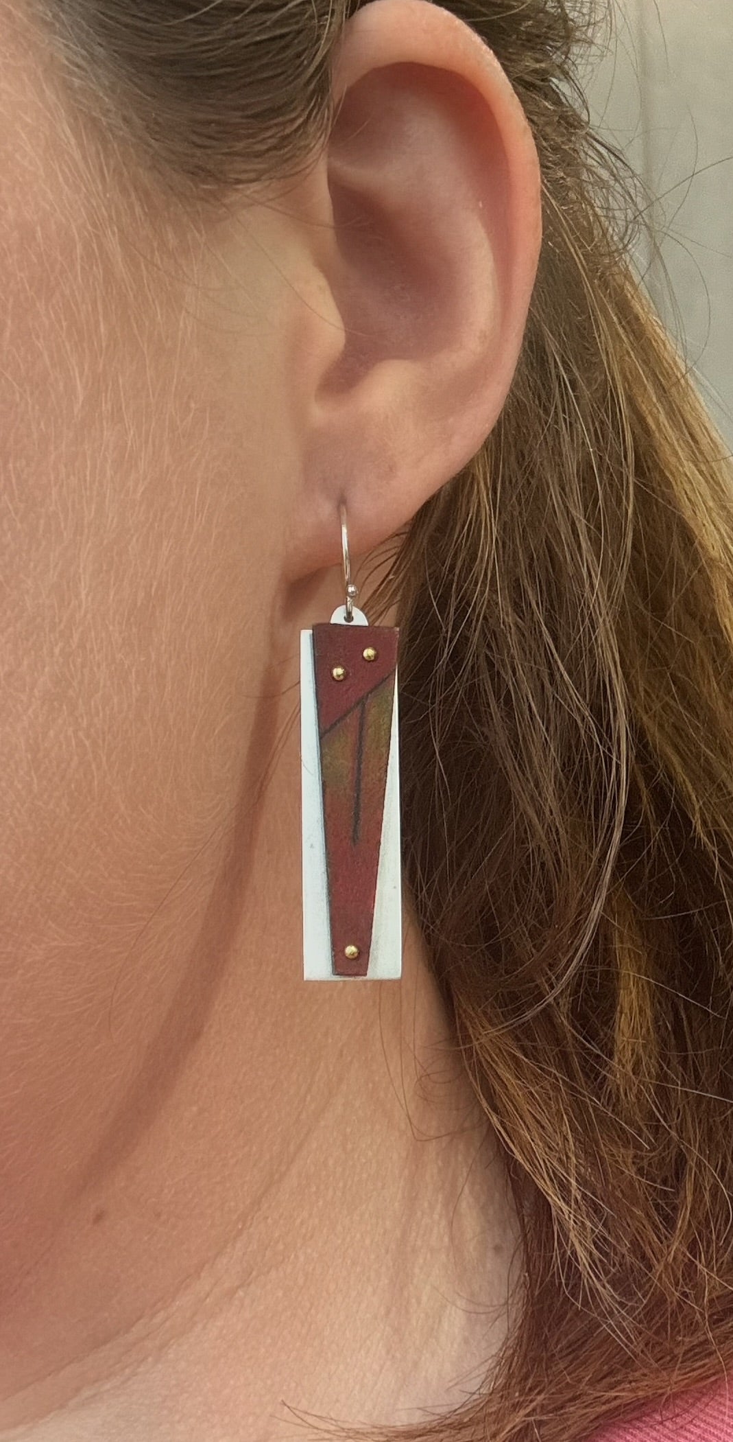 Drawing on Copper Earrings