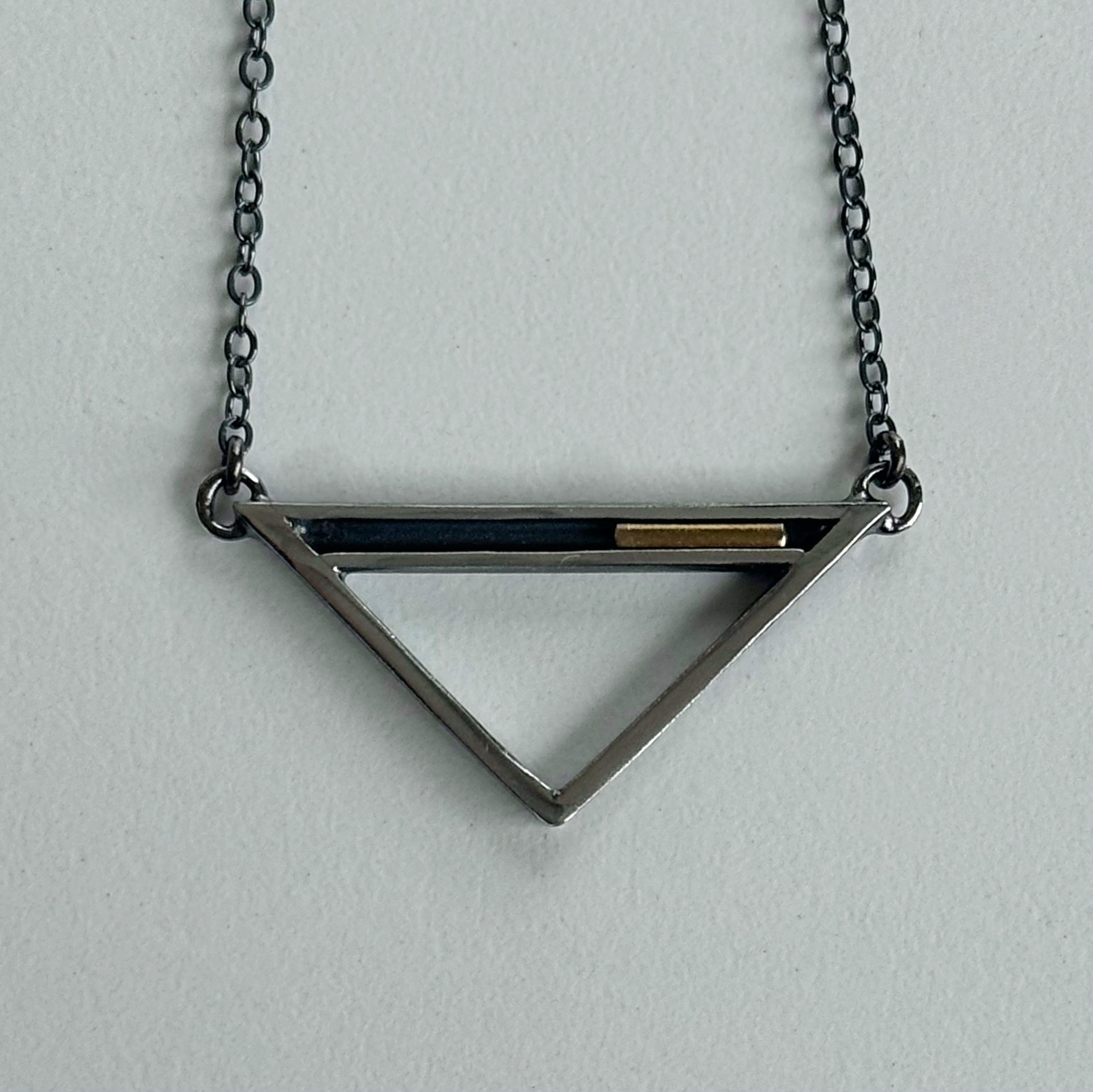 Triangle Solo Slide Necklace With Gold