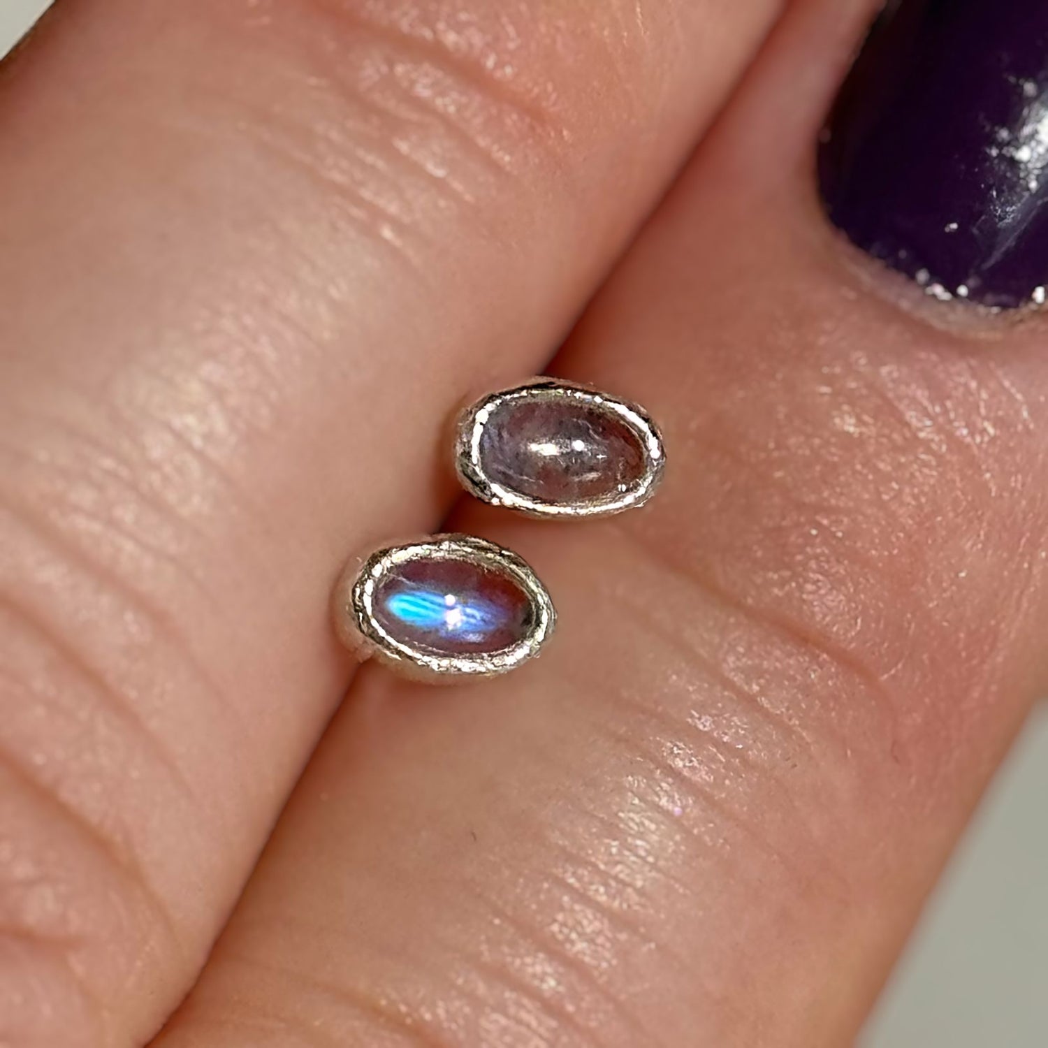 Mini Moonstone Earrings