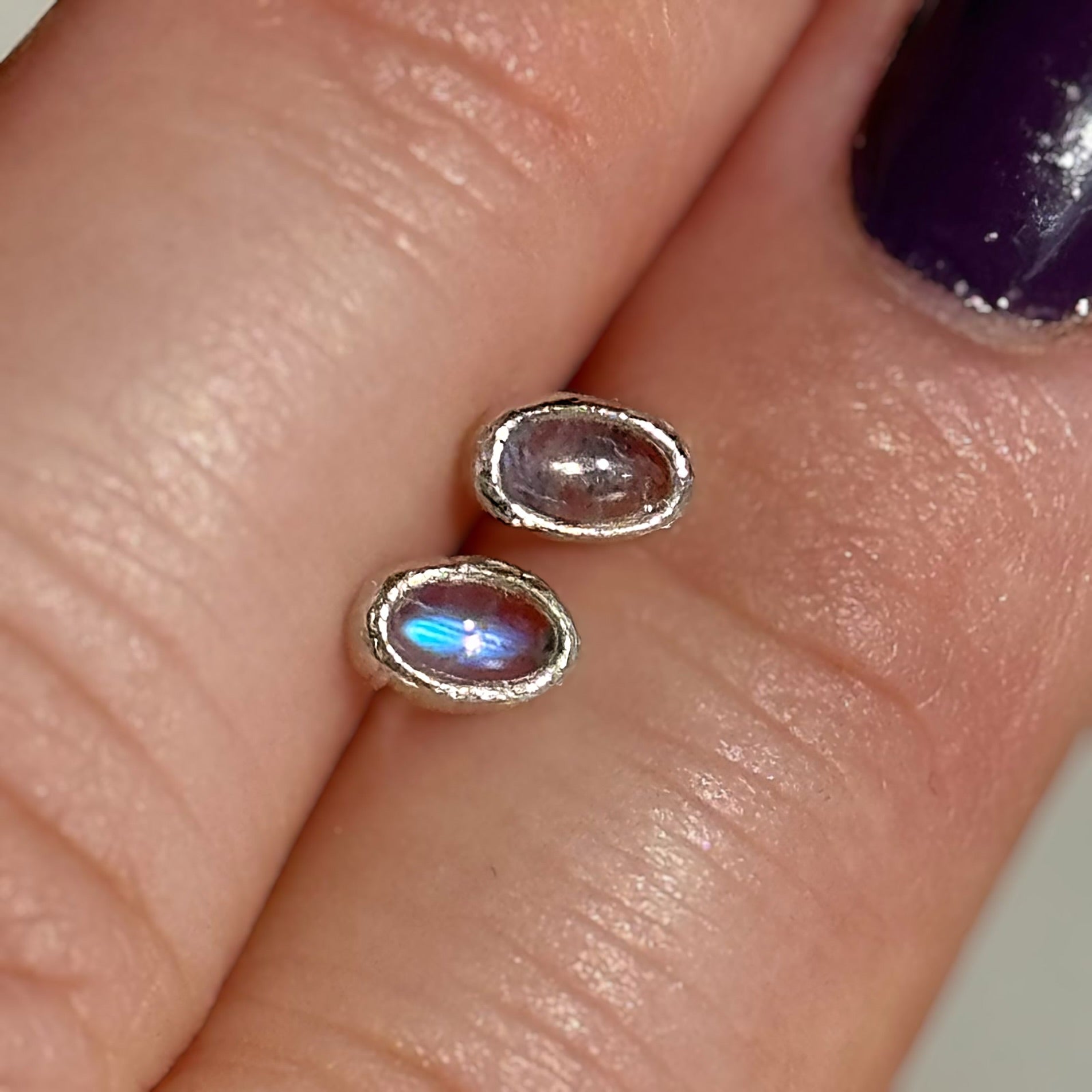 Mini Moonstone Earrings