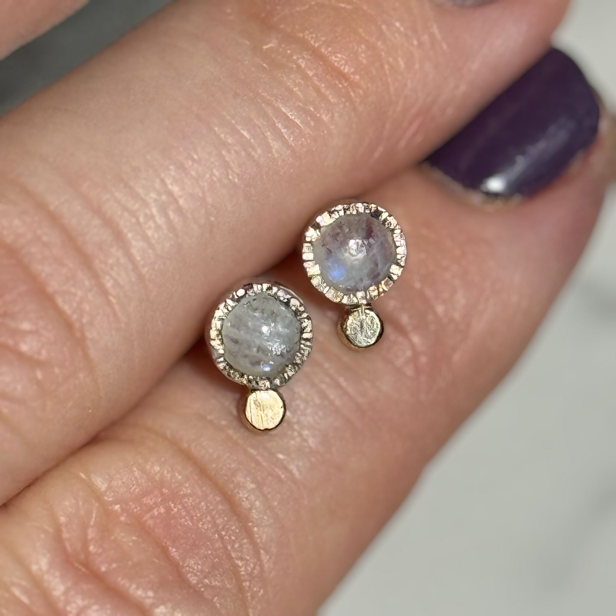 Moonstone Granule Earrings