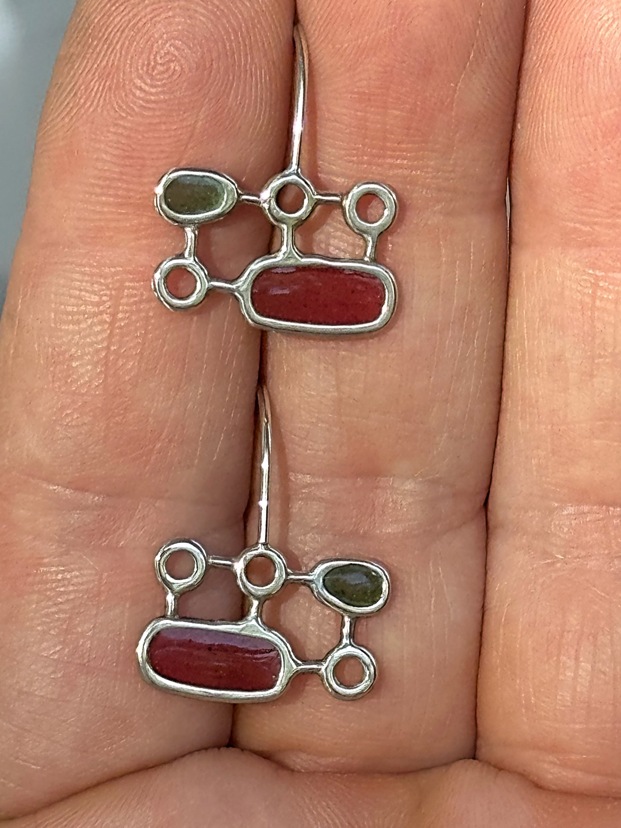 Organic Geometric Resin Earrings