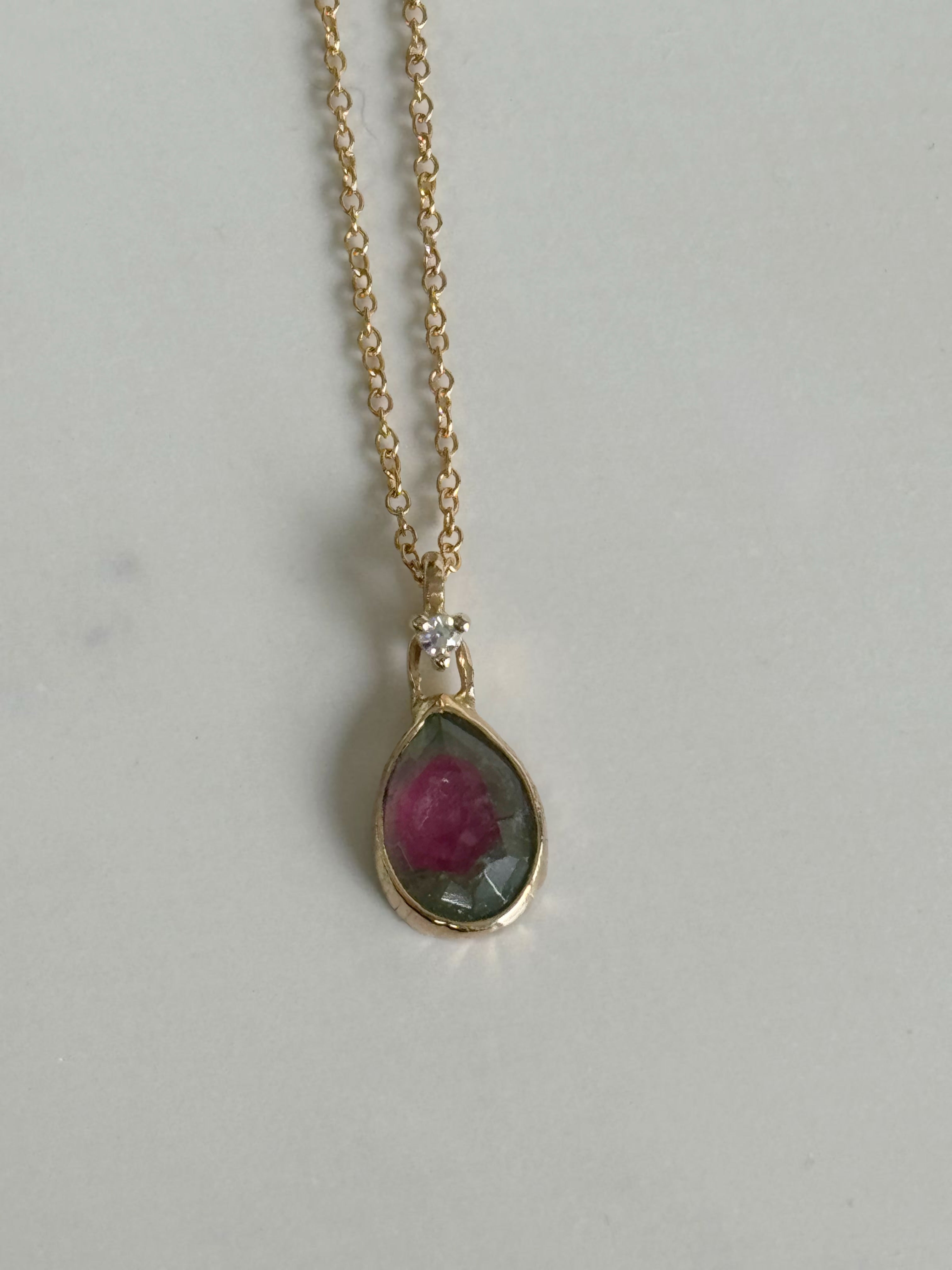 Watermelon Tourmaline Necklace
