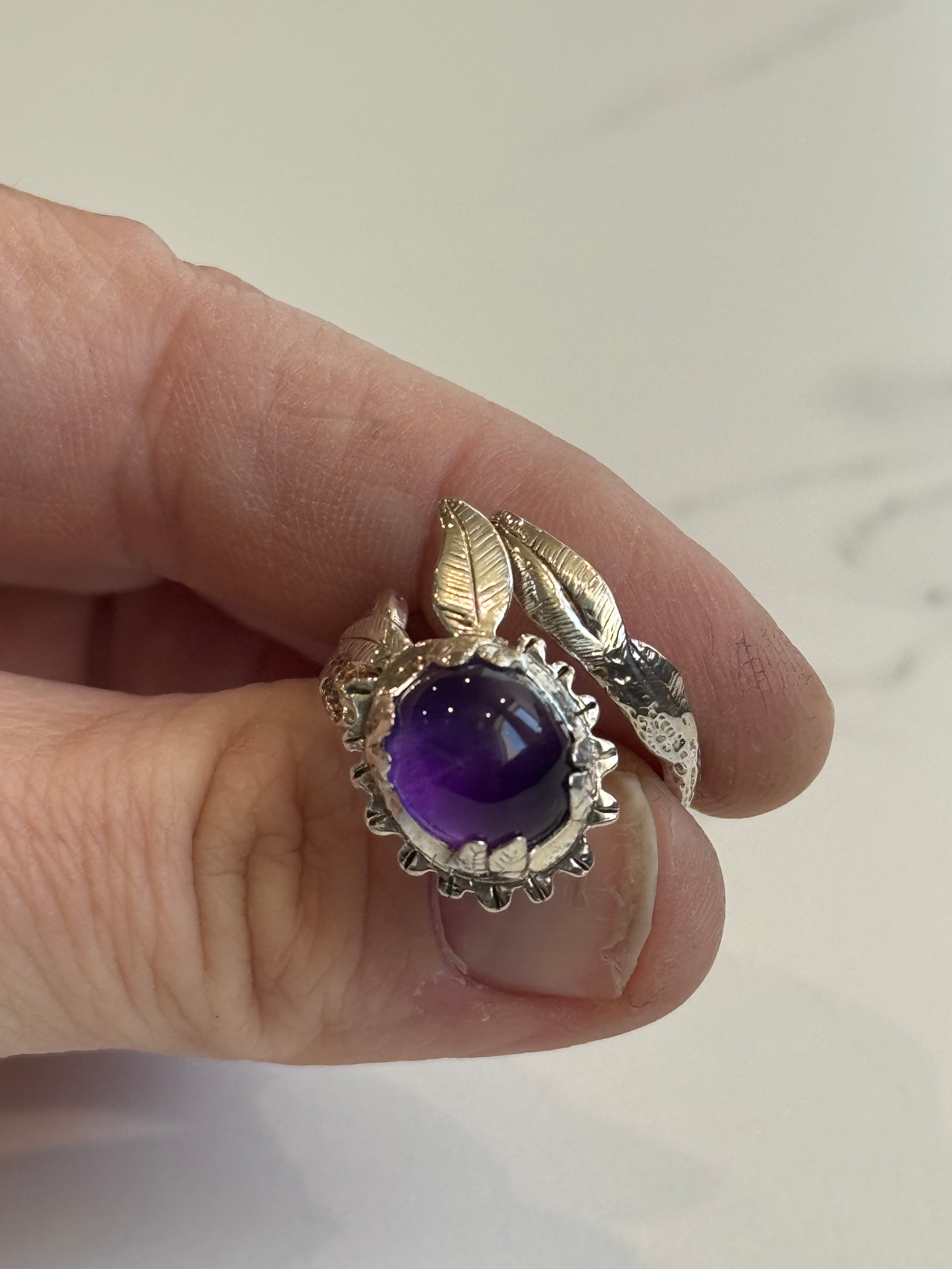 Amethyst Tree Branch Ring