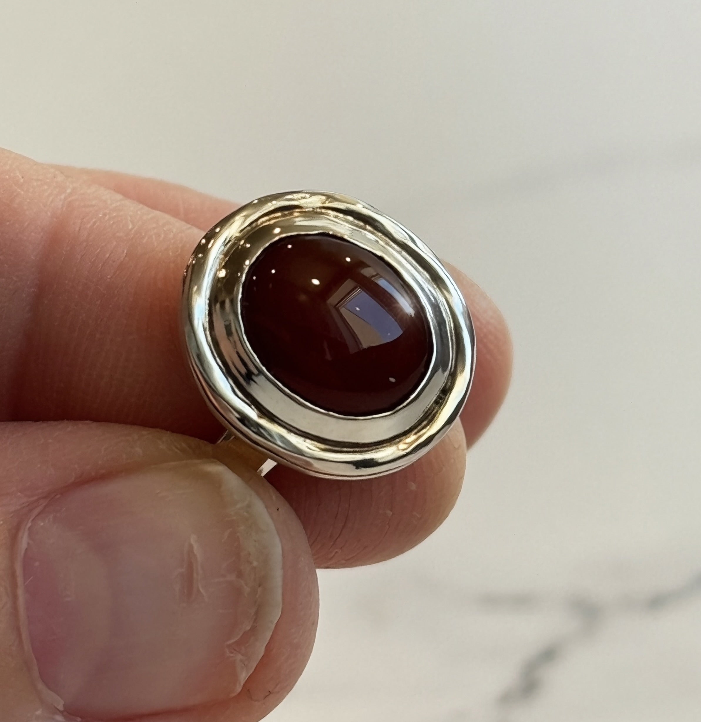 Carnelian Adjustable Ring