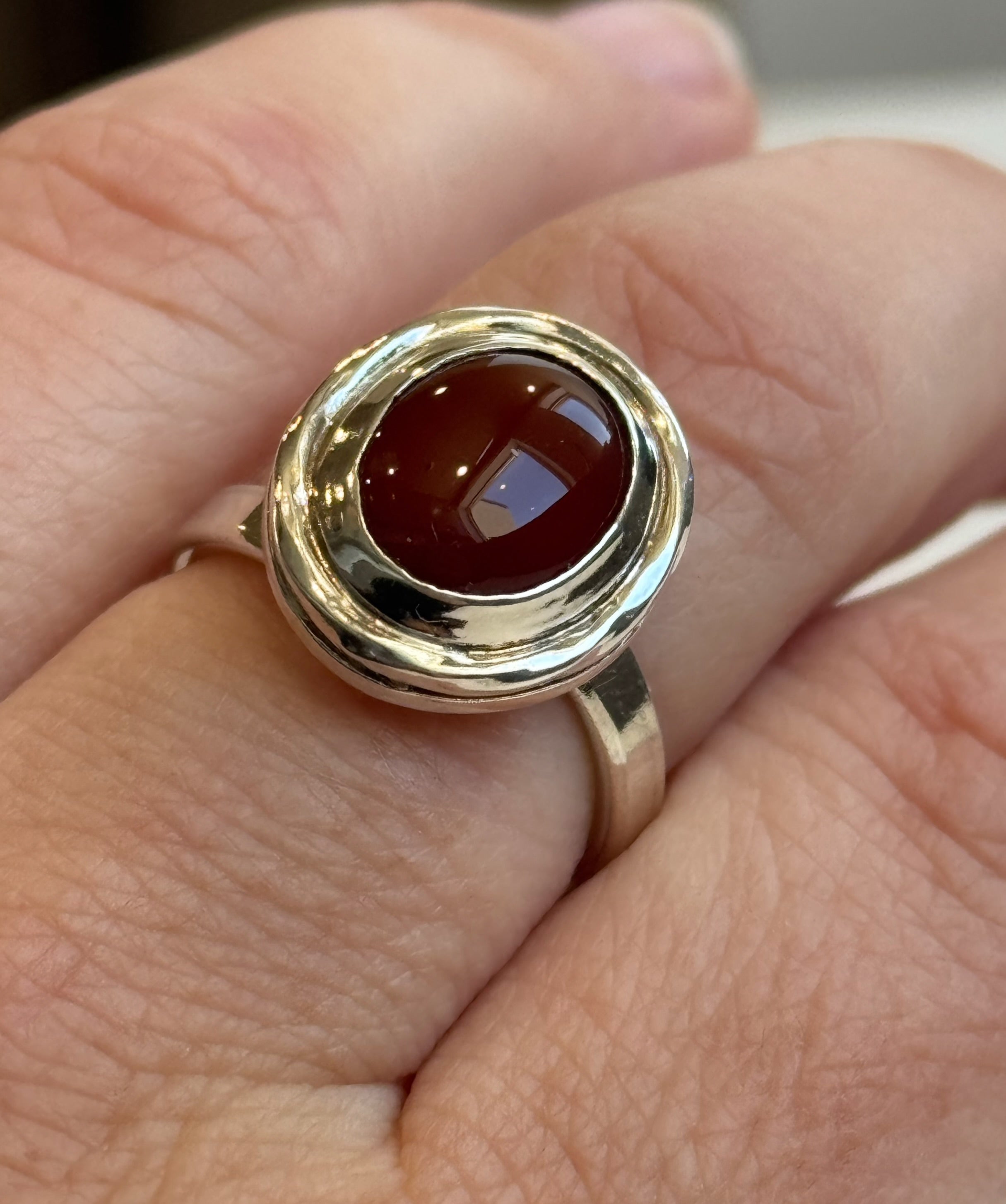 Carnelian Adjustable Ring