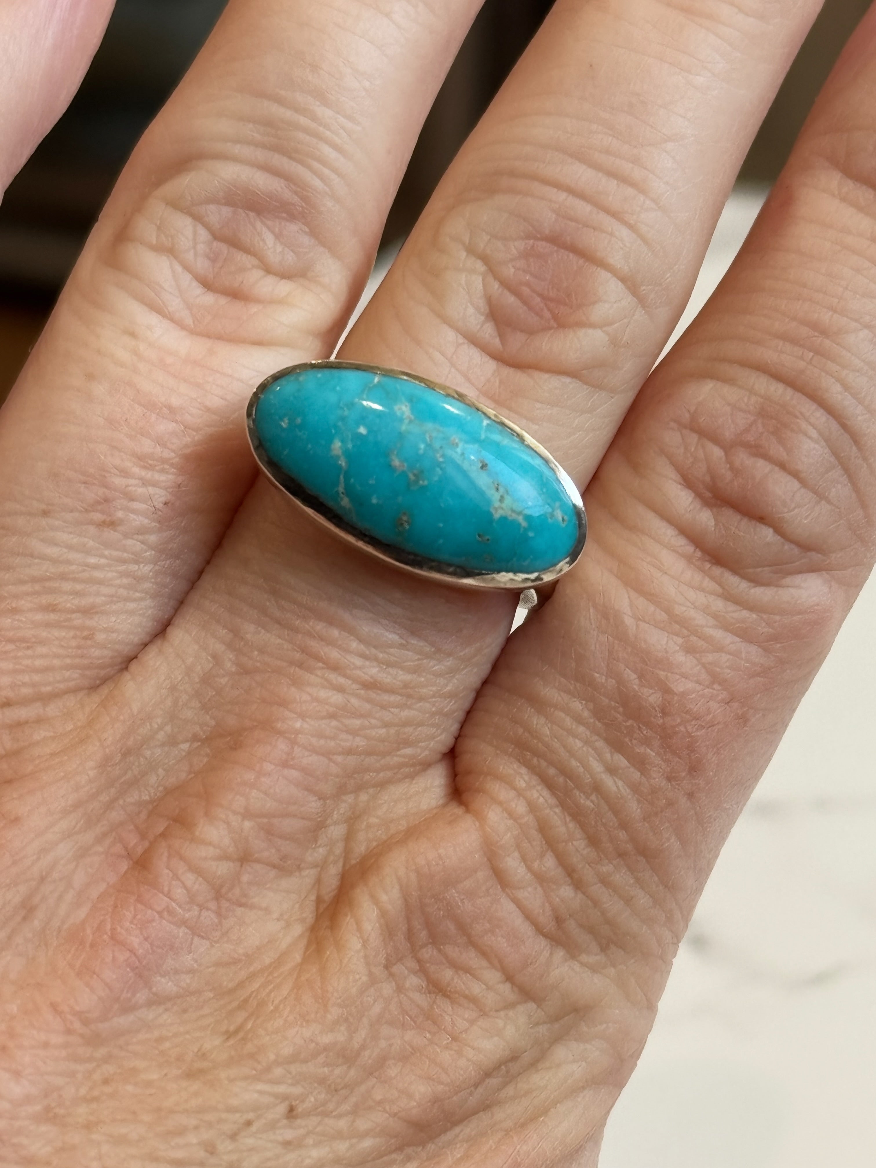 Fox Turquoise Adjustable Ring