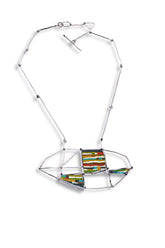 Mosaic Necklace from The W Gallery by Katerina Anastasiou featuring colorful geometric design