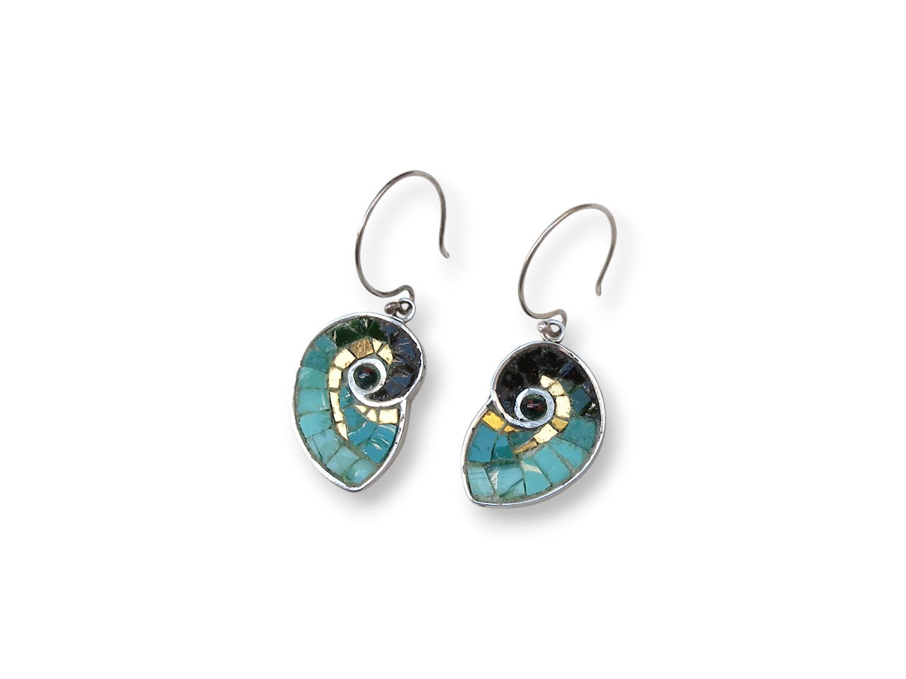 Mosaic Nautilus Earrings