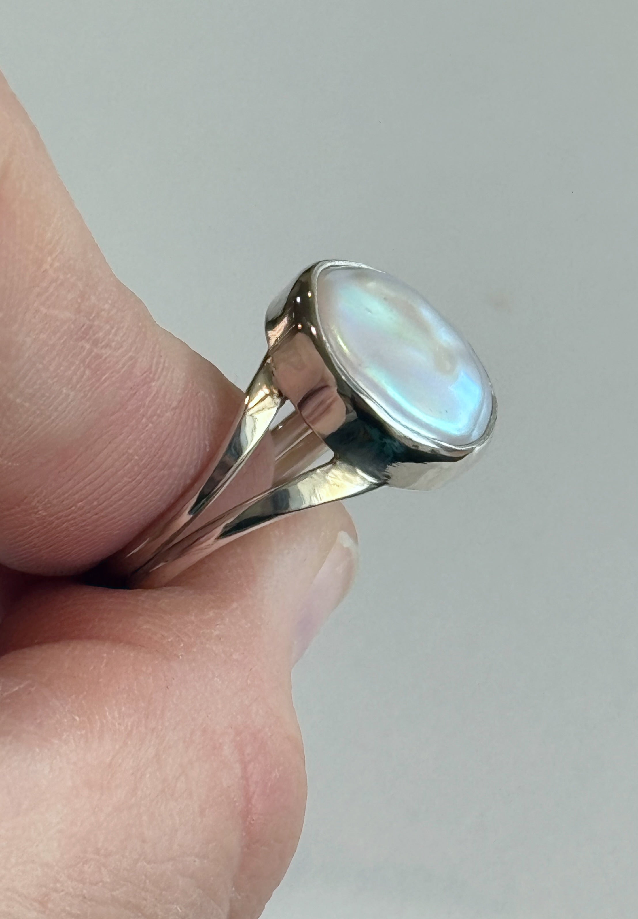 Pearl Button Ring