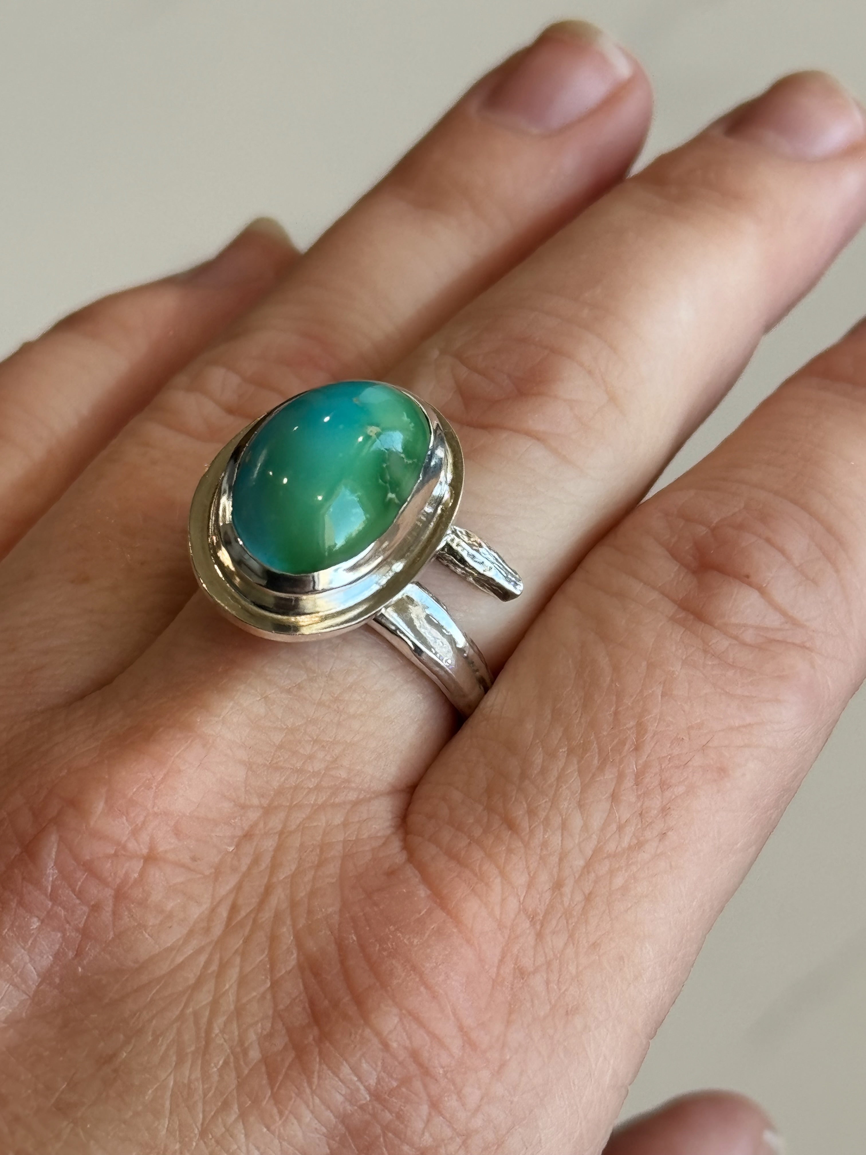 Royston Turquoise Adjustable Ring