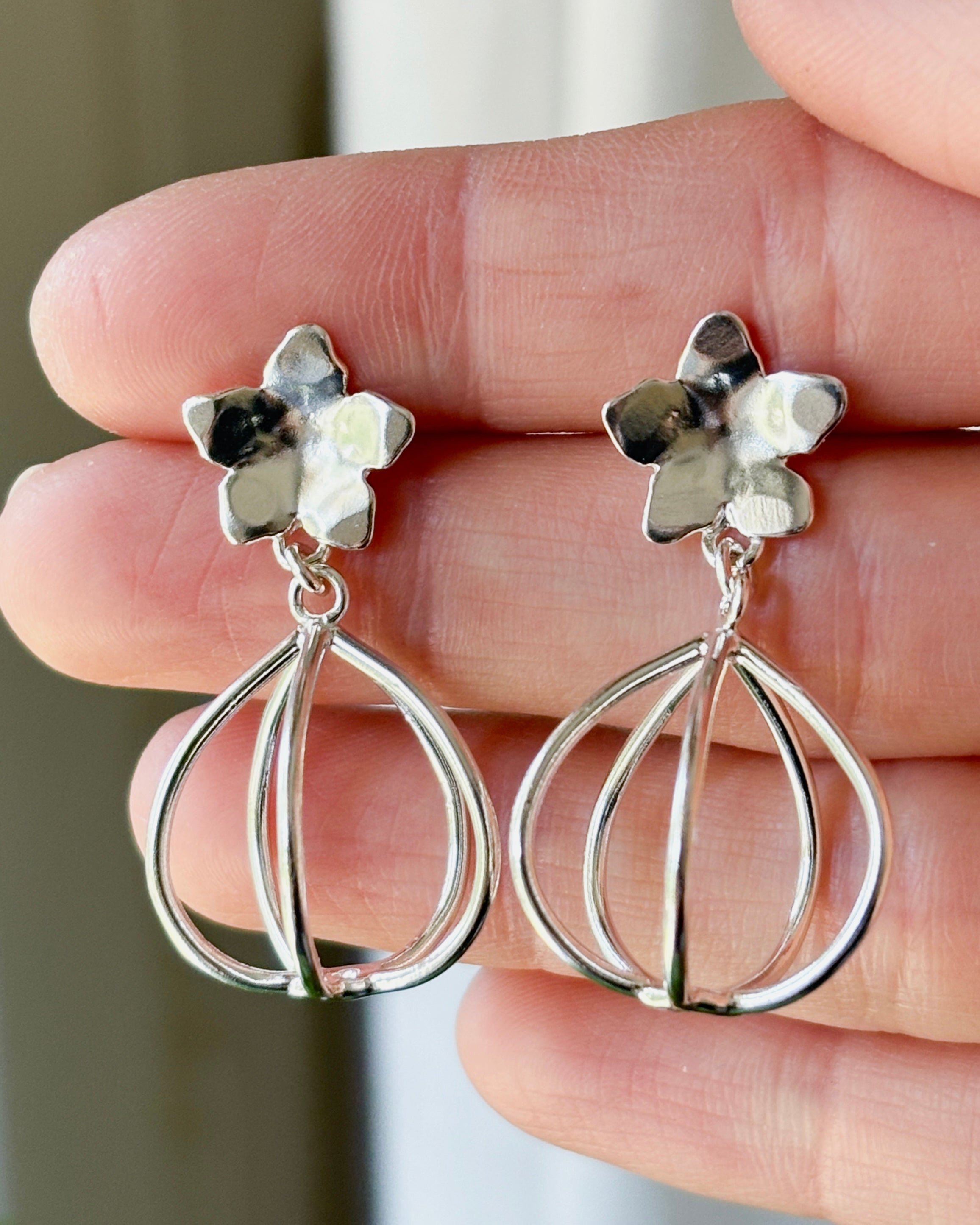 Summer Hoya with Ground Cherry Earrings