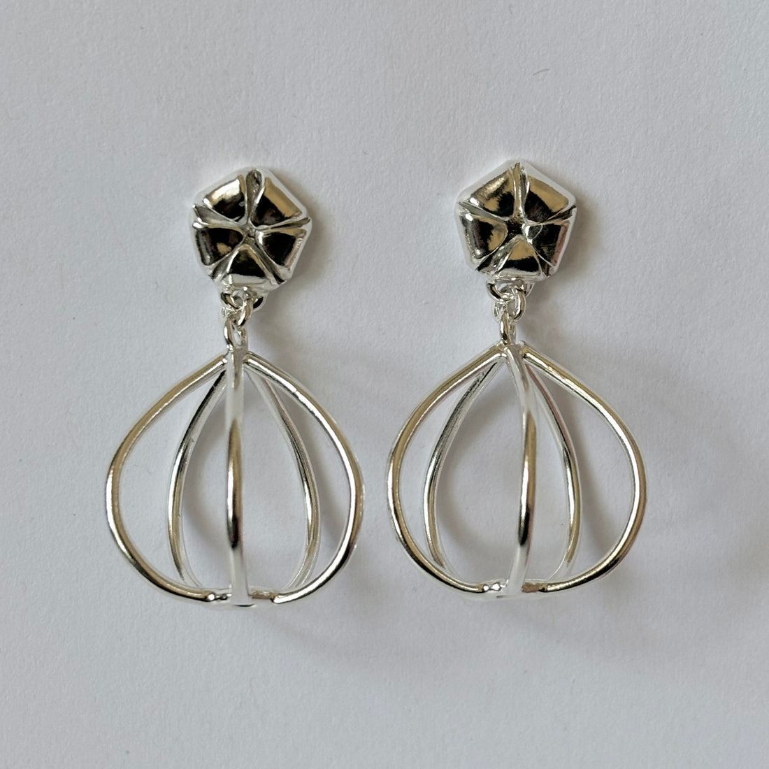 Winter Hoya Earrings with Ground Cherry