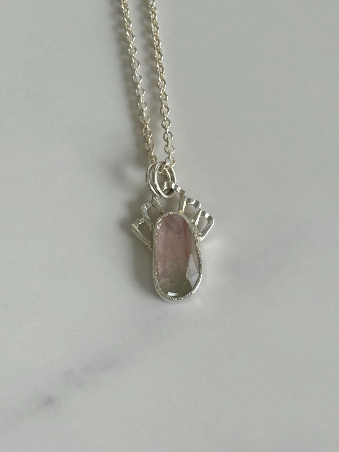 Art Deco Watermelon Tourmaline Necklace