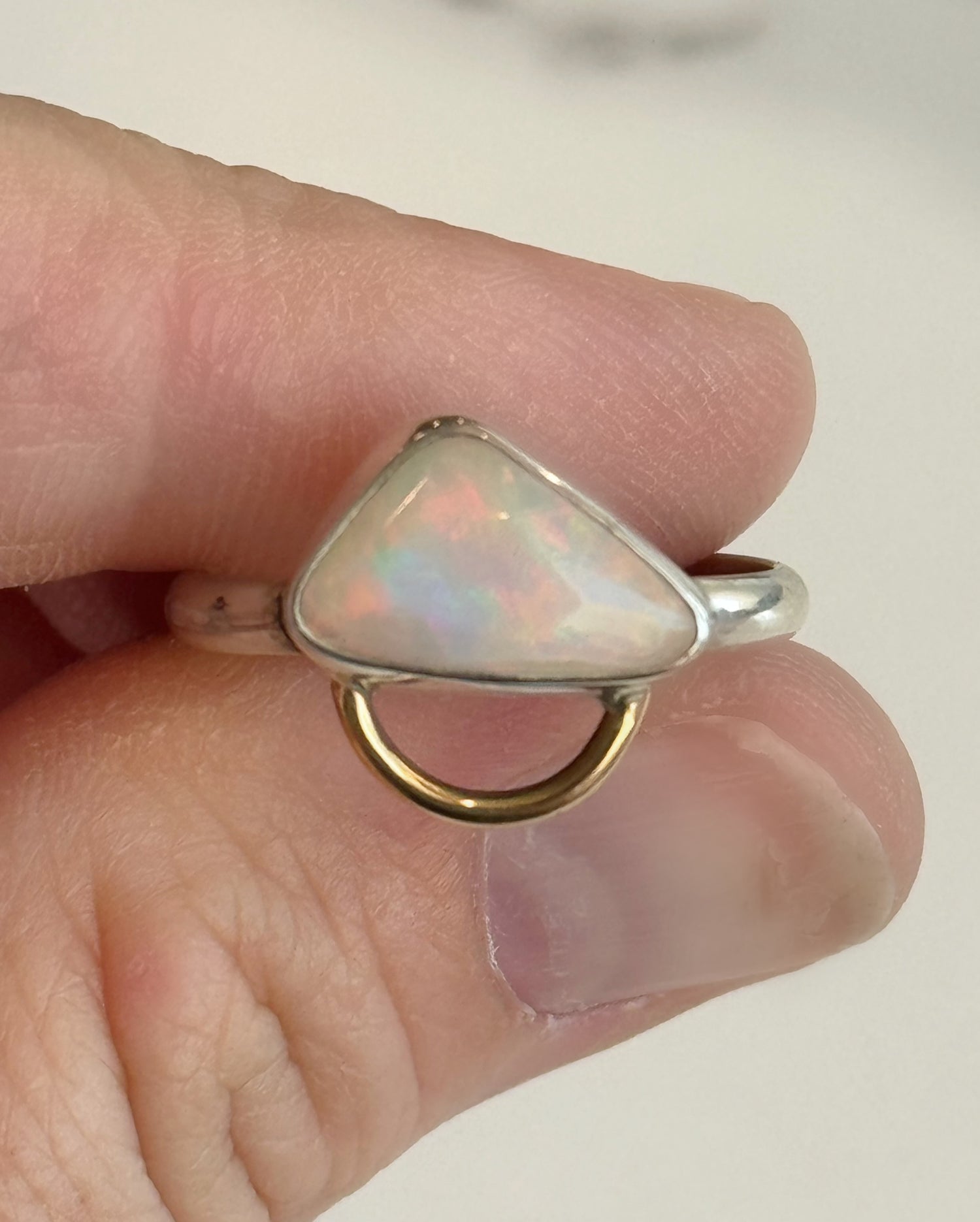 Opal Loop Ring