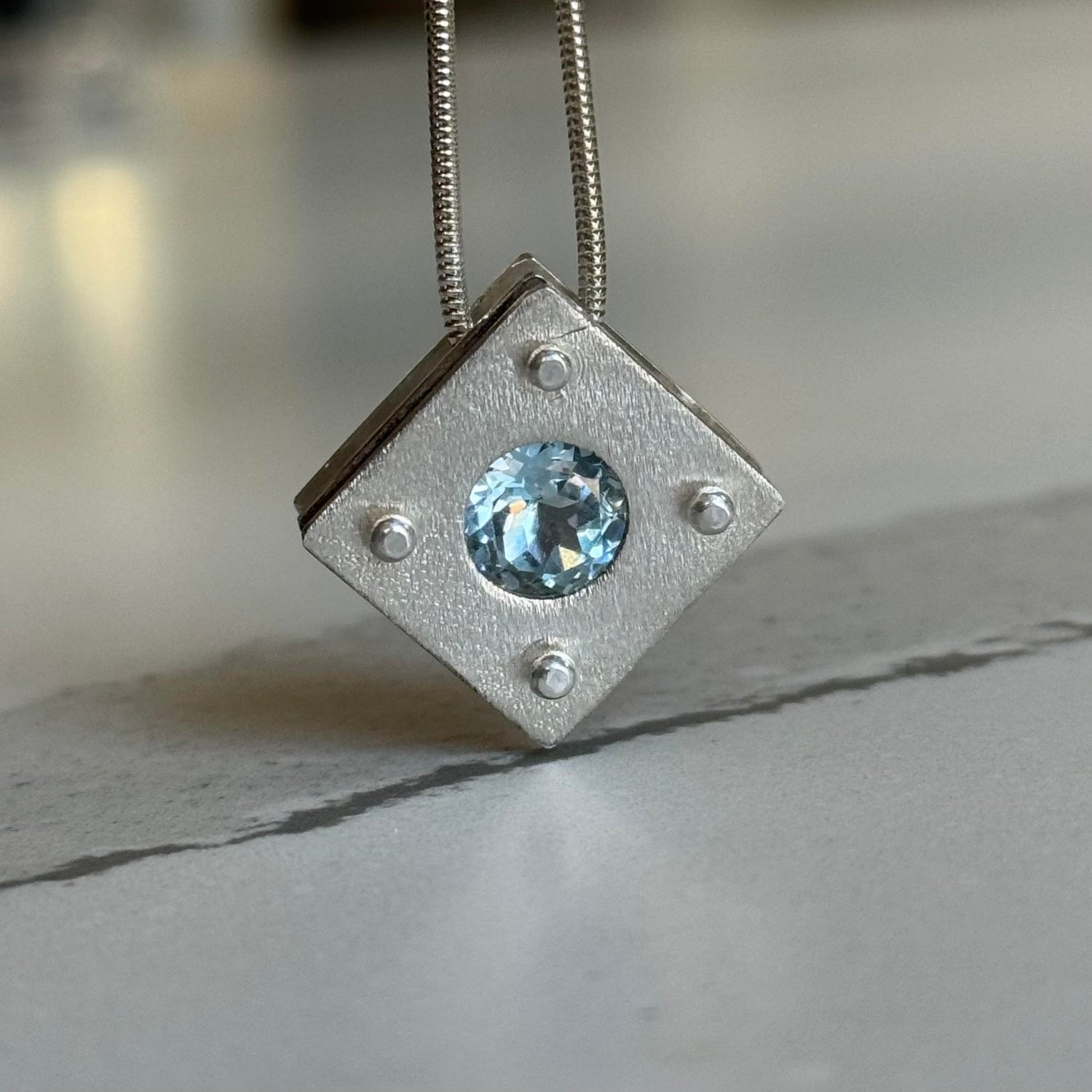 Blue Topaz Strata Pendant