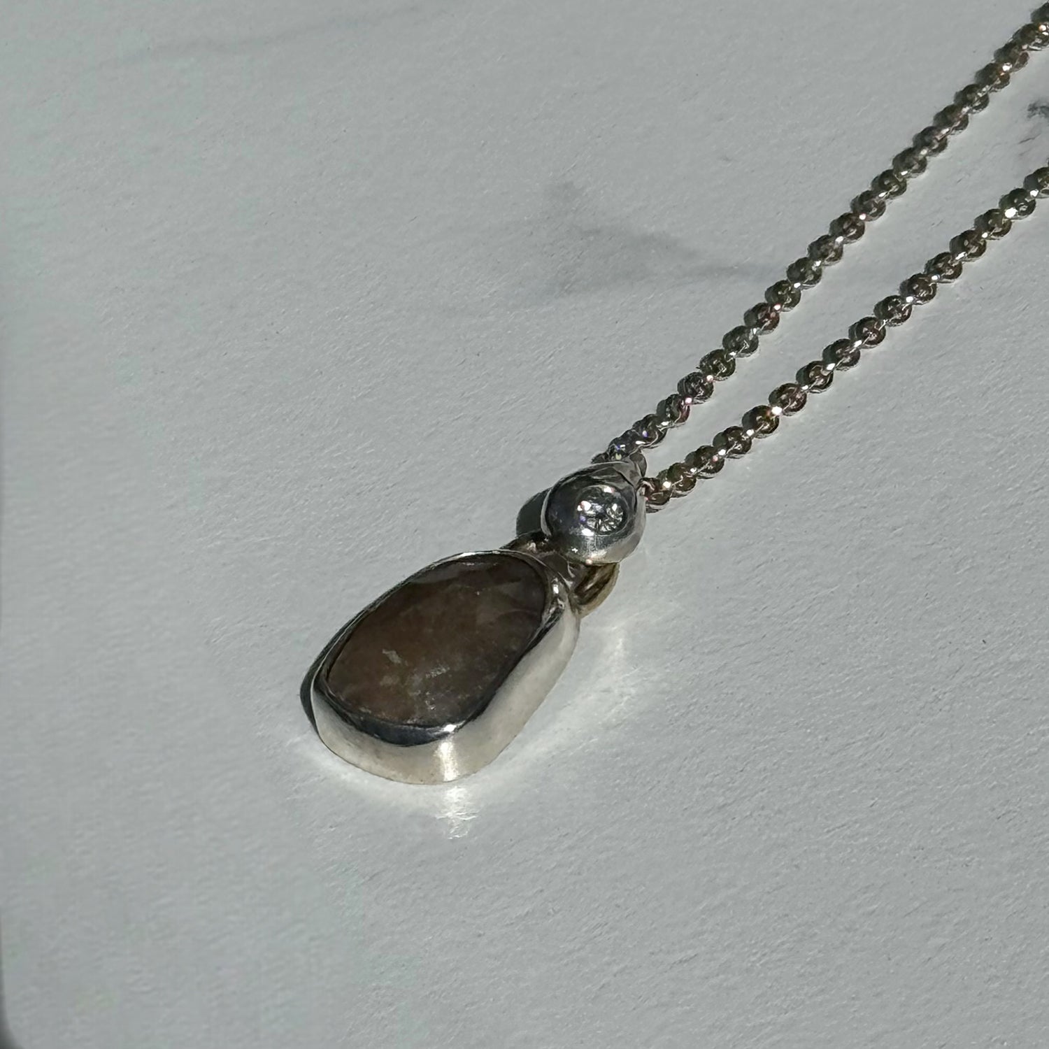 Brown Sapphire Necklace