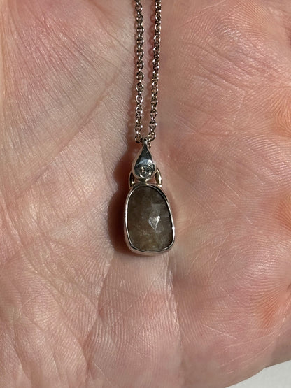 Brown Sapphire Necklace