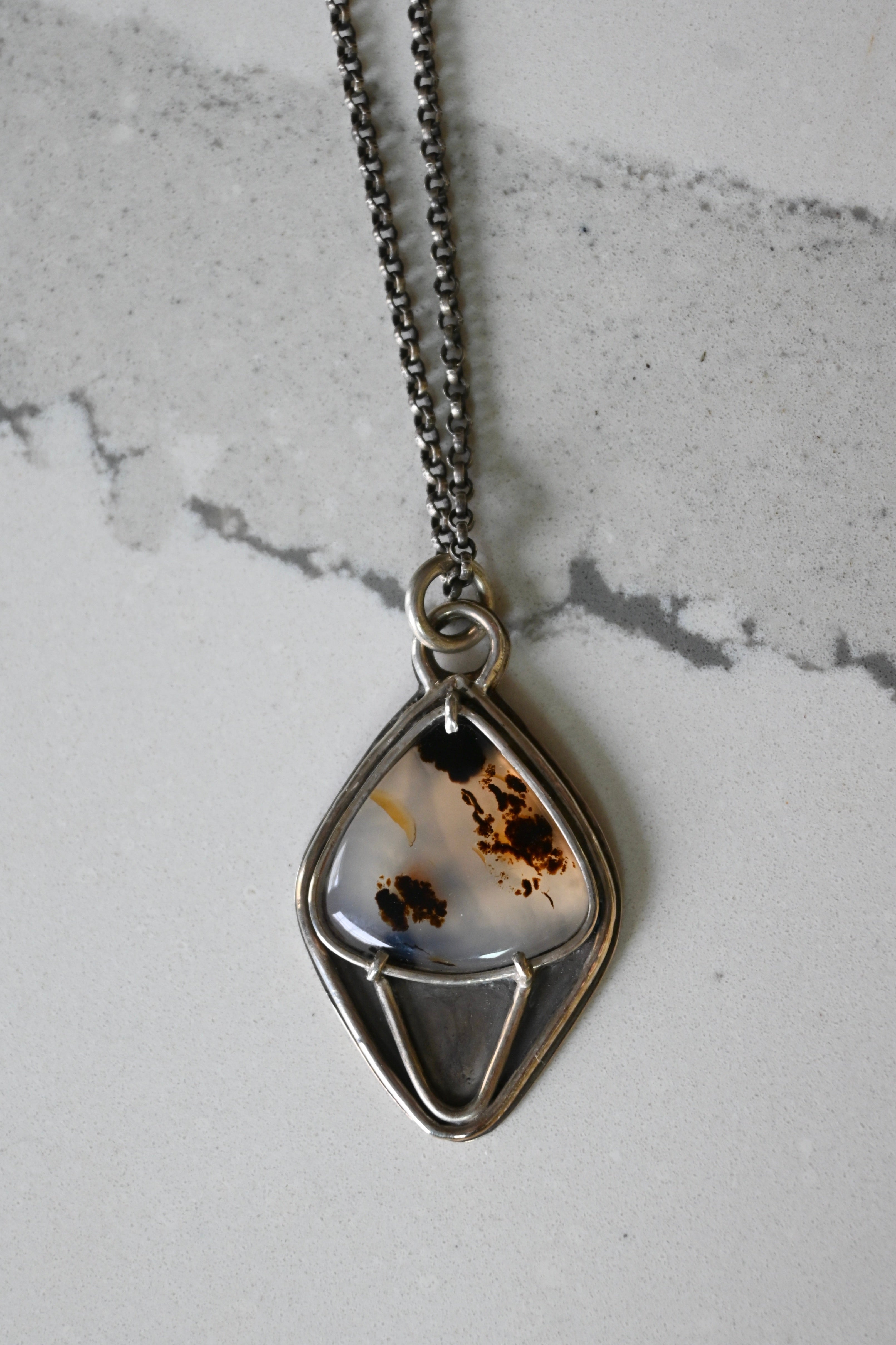 Framed Montana Agate Necklace