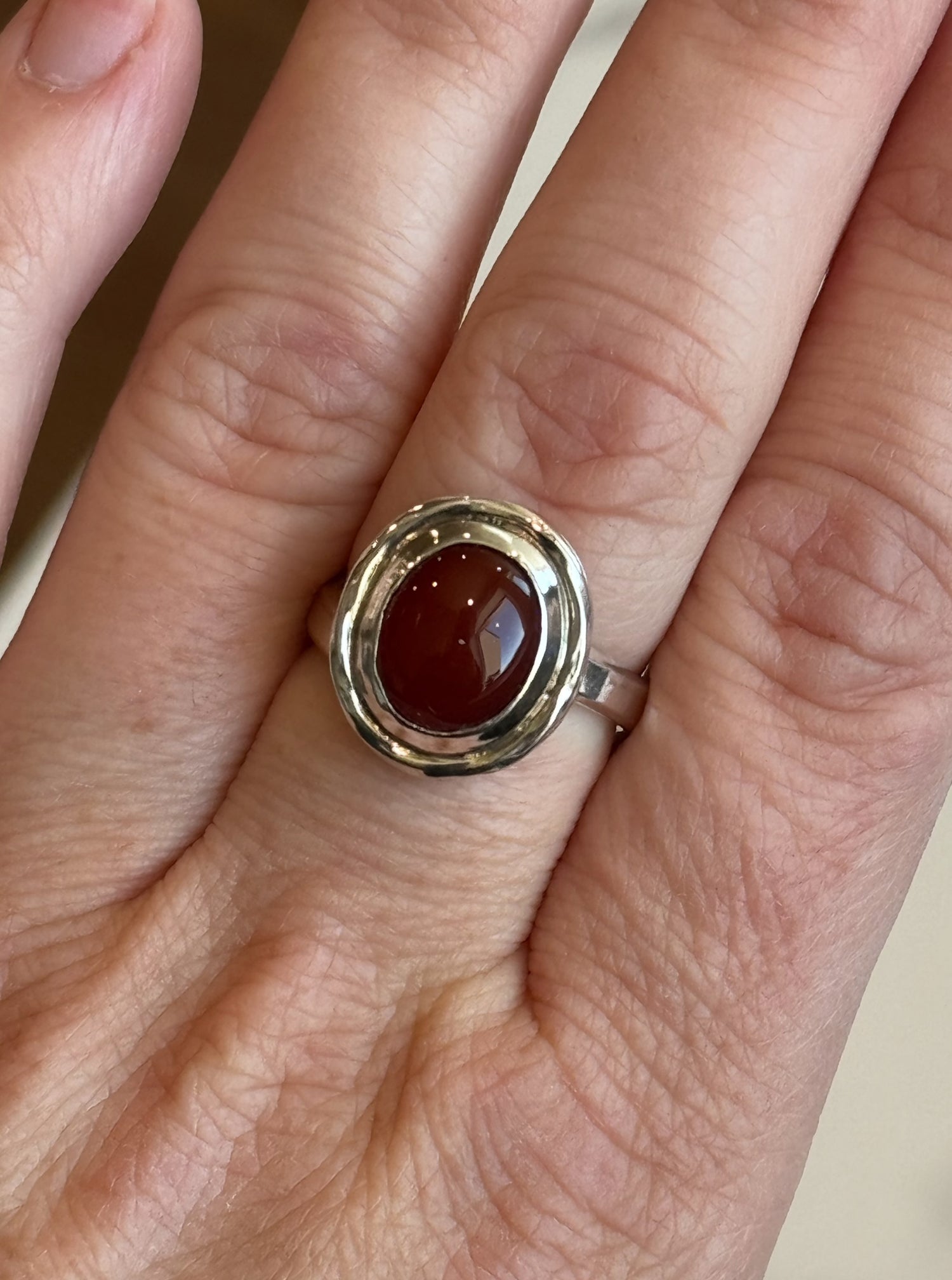 Carnelian Adjustable Ring
