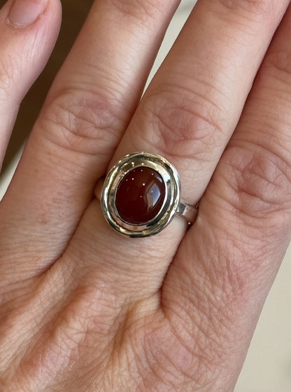Carnelian Adjustable Ring