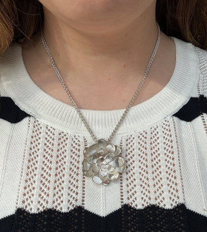 Sterling Chrysanthemum Pendant