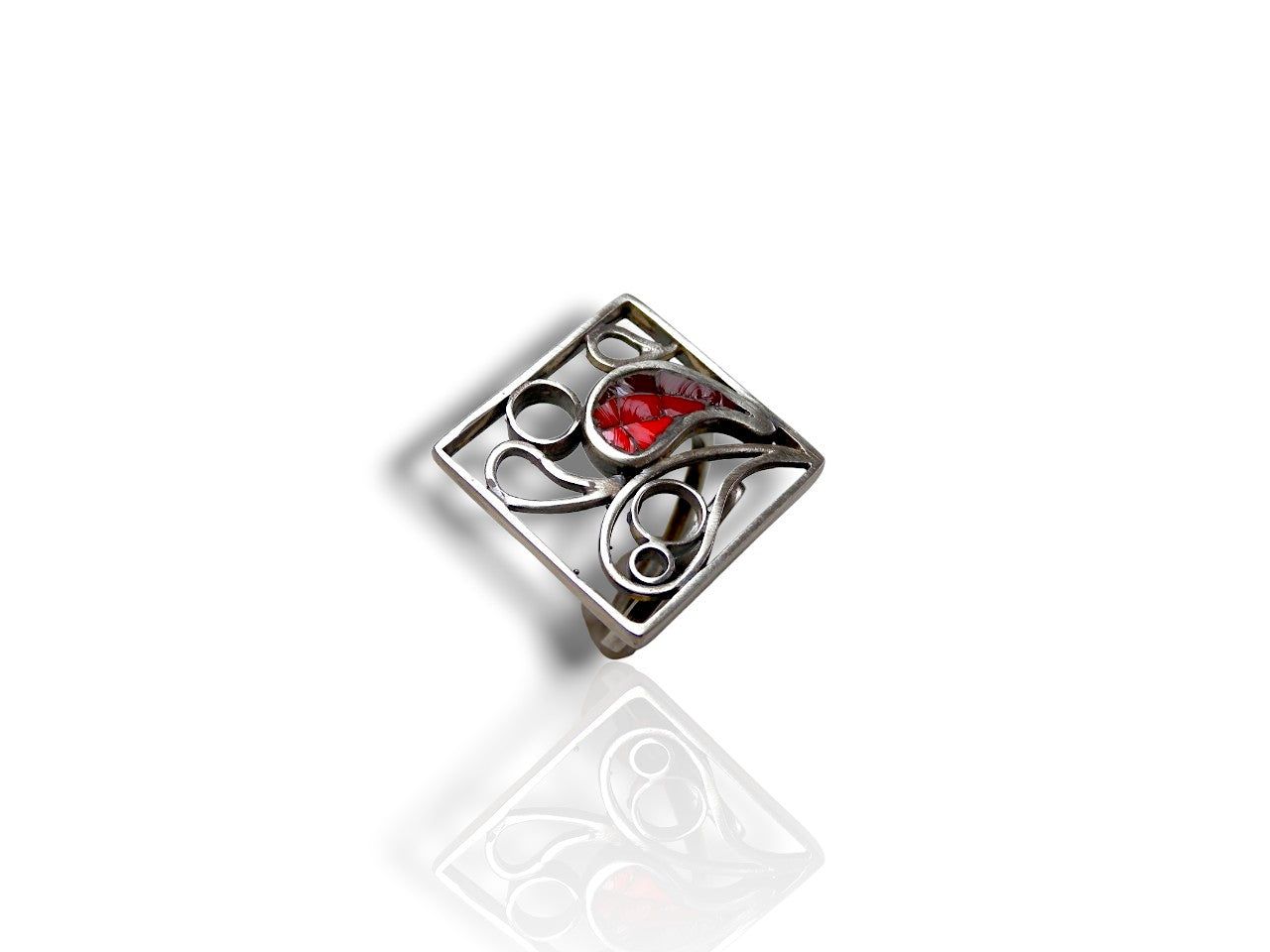 Square Mosaic Filagree Ring