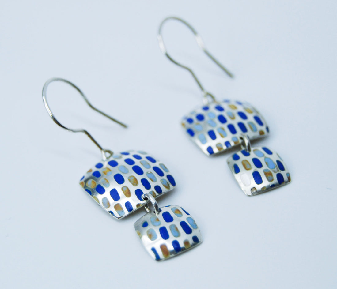 Pixel Square Hook Earrings