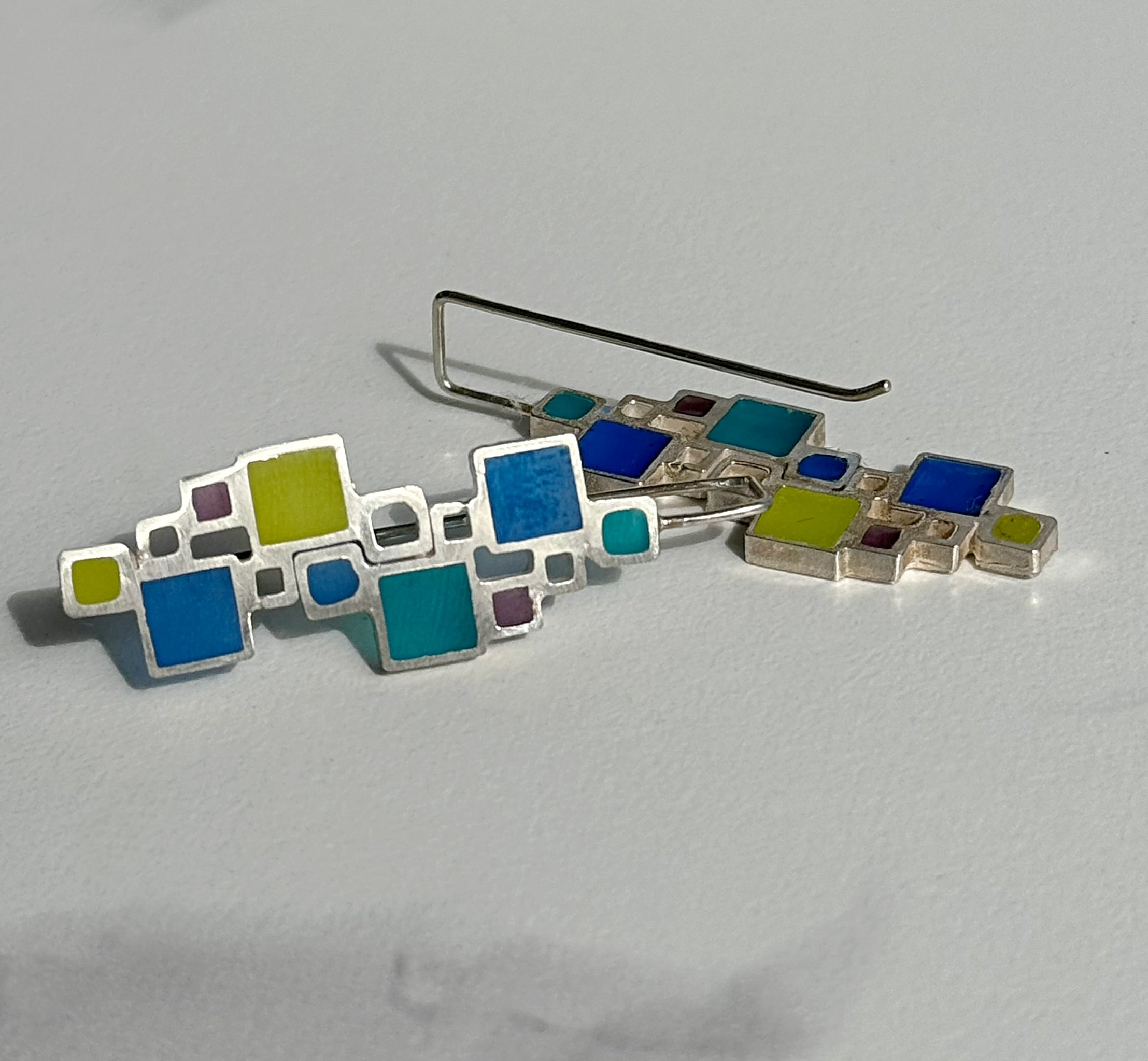 Double Open Squares Earrings