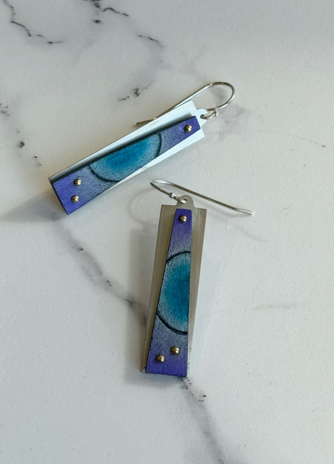 Drawing on Copper Earrings