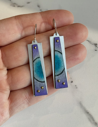 Drawing on Copper Earrings