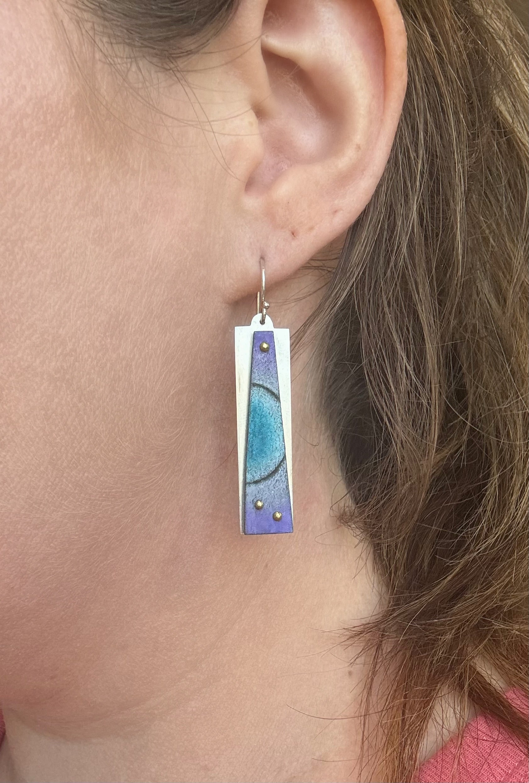 Drawing on Copper Earrings