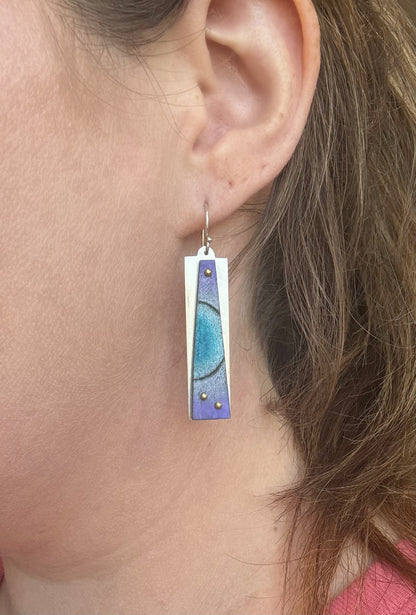 Drawing on Copper Earrings