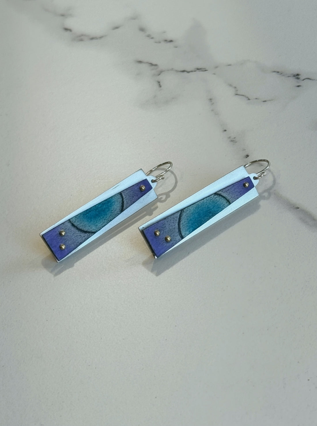 Drawing on Copper Earrings