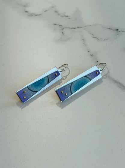 Drawing on Copper Earrings