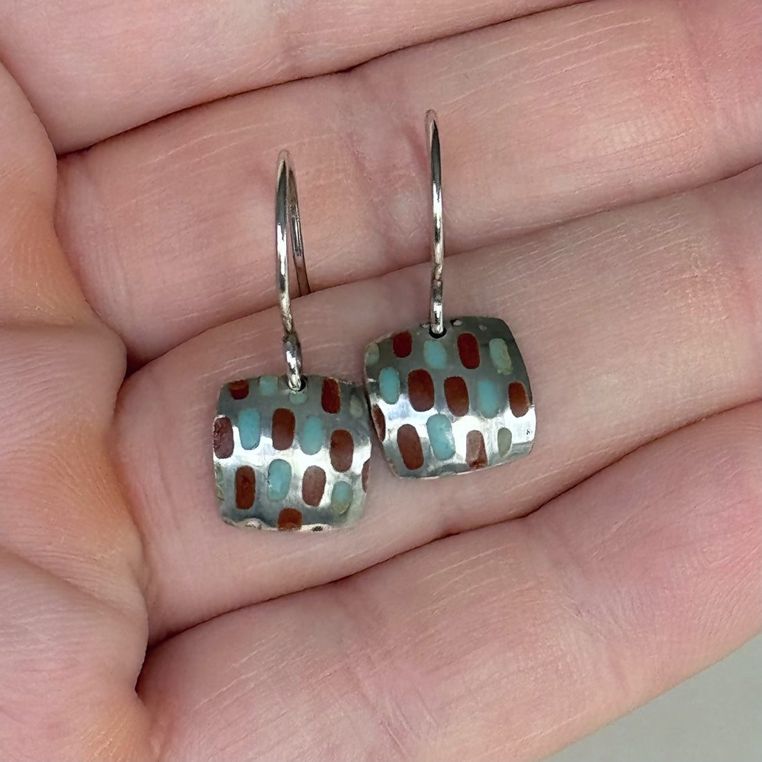 Pixel Square Hook Earrings