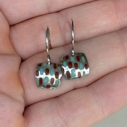 Pixel Square Hook Earrings