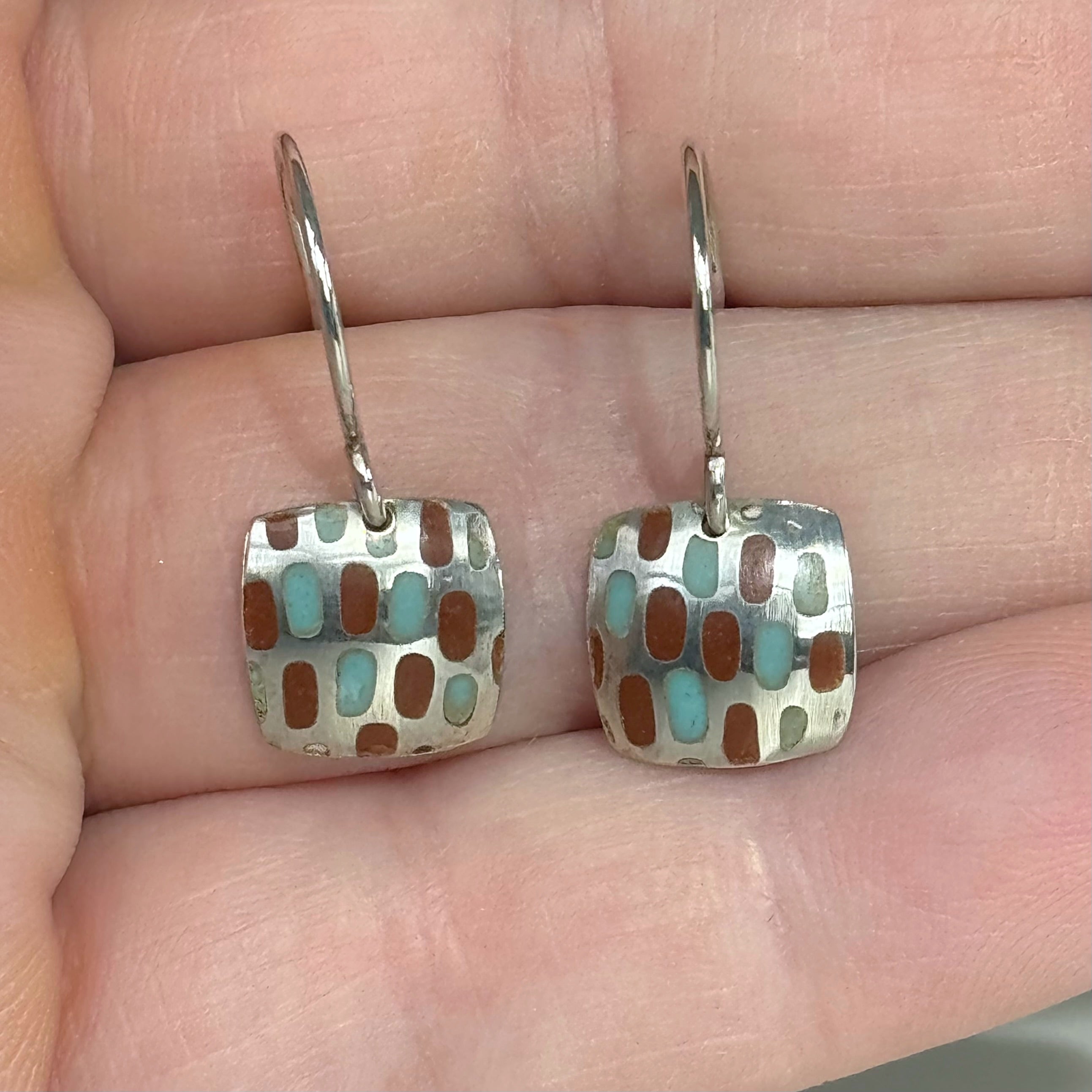 Pixel Square Hook Earrings