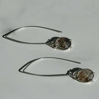 Included Quartz Dangle Earrings