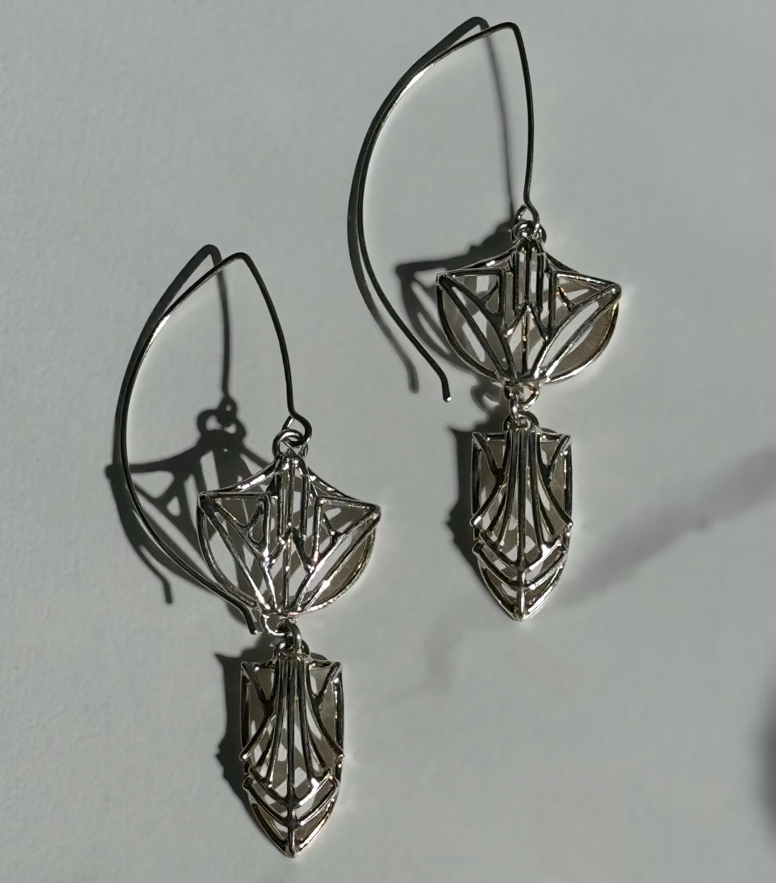 Sheilded Statement Dangle Earrings