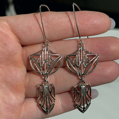 Sheilded Statement Dangle Earrings