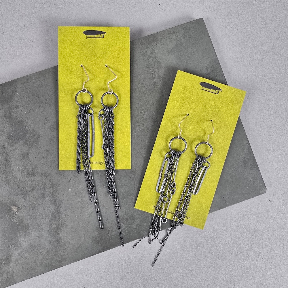 Jumbel Earrings - Oxidized