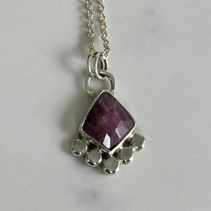 Pink Sapphire Granule Necklace