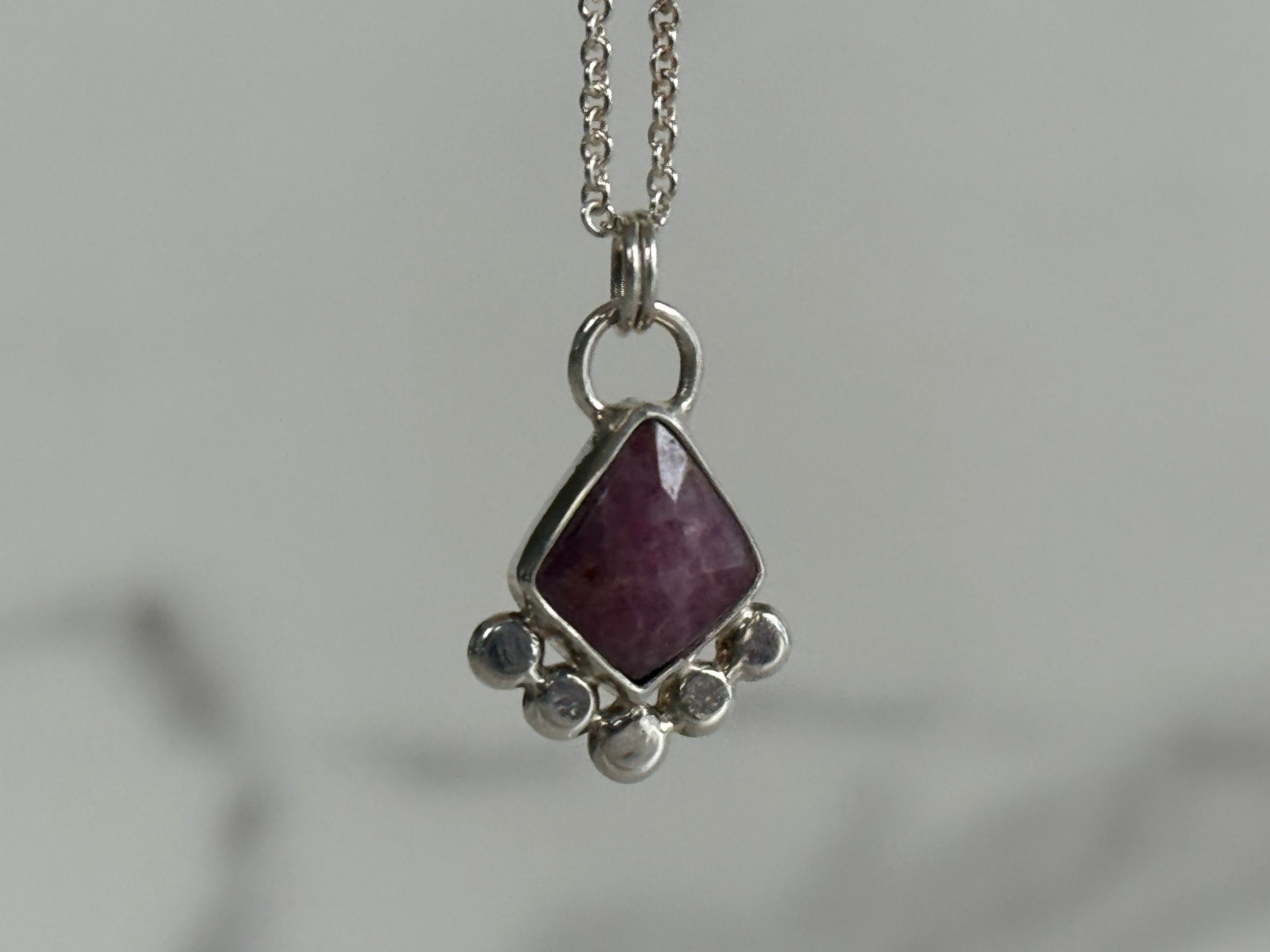 Pink Sapphire Granule Necklace