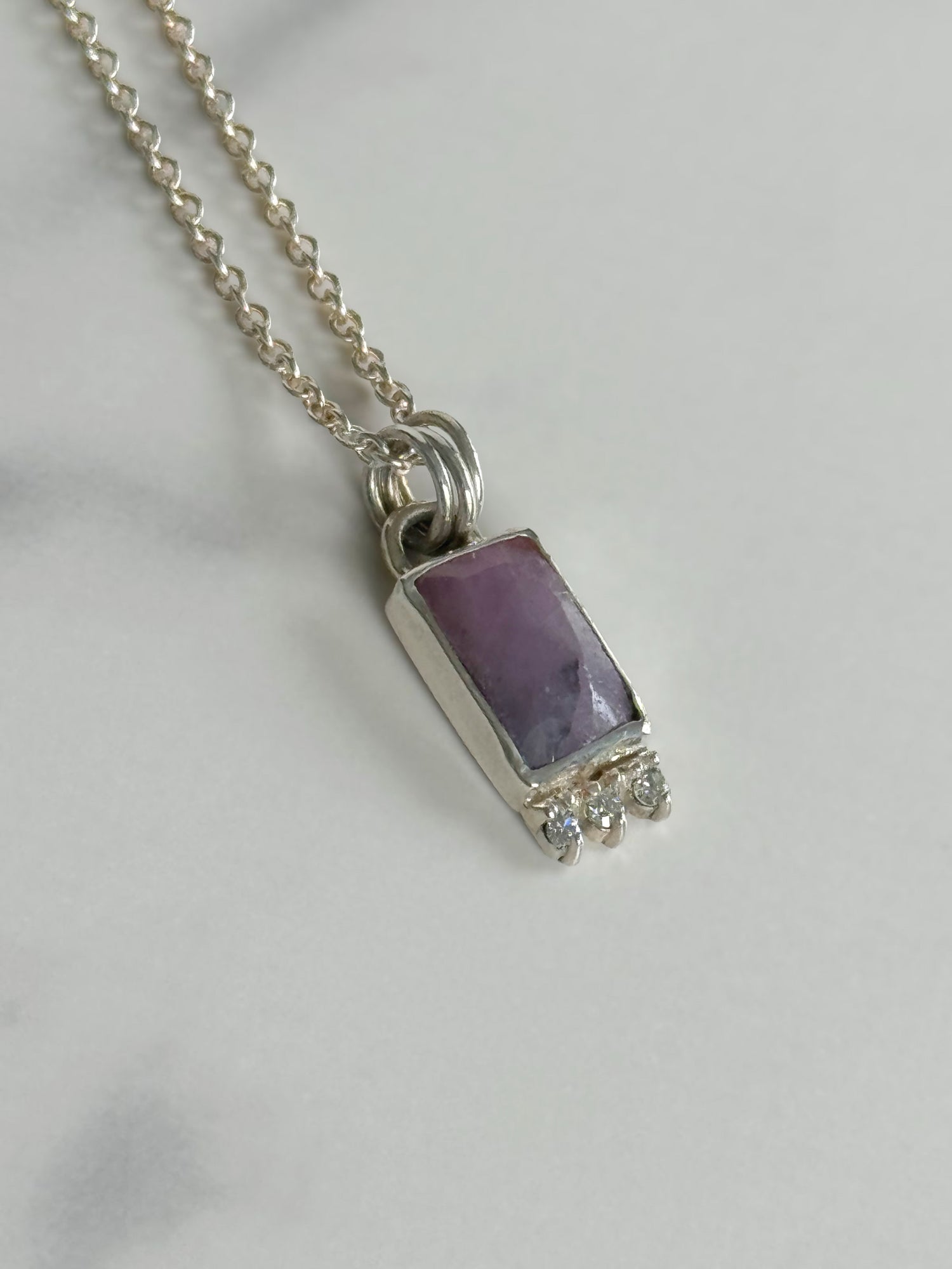 Pink Sapphire Necklace