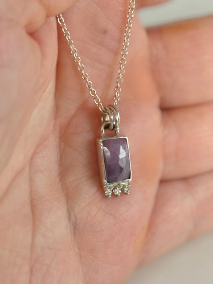 Pink Sapphire Necklace