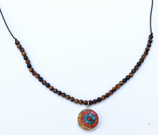 Mini Mosaic Circle Necklace